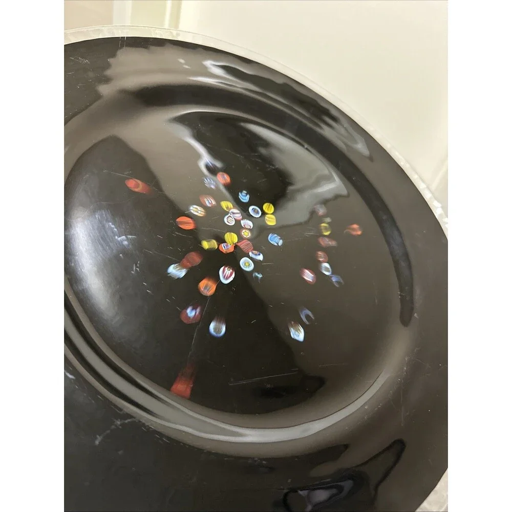 Crate & Barrel Carnivalle Millefiori Glass 12 ¾